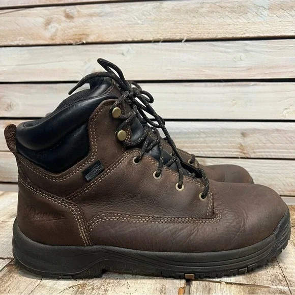 Danner Waterproof Caliper‎ 6 Brown Aluminum Toe Leather Work Boots M Sz 8.5